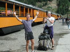 Cave Dog and Sea Dog Boarding the Train