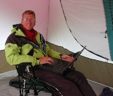 Cave Dog in the Tent