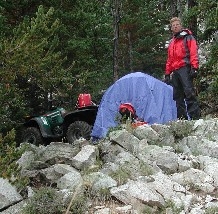 Cave Dog with ATV near Lake Como