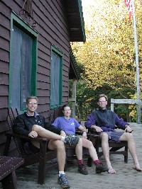 Cave Dog, Erica, and Sea Dog in Adirondack Chairs at JBL