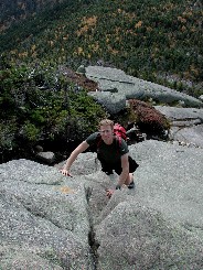 Cave Dog Climbing on Saddleback