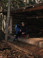 Sea Dog in Marcy Dam Shelter