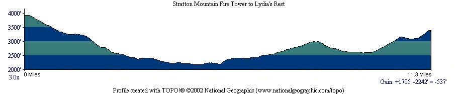 Stratton Mountain Fire Tower to Lydia's Rest